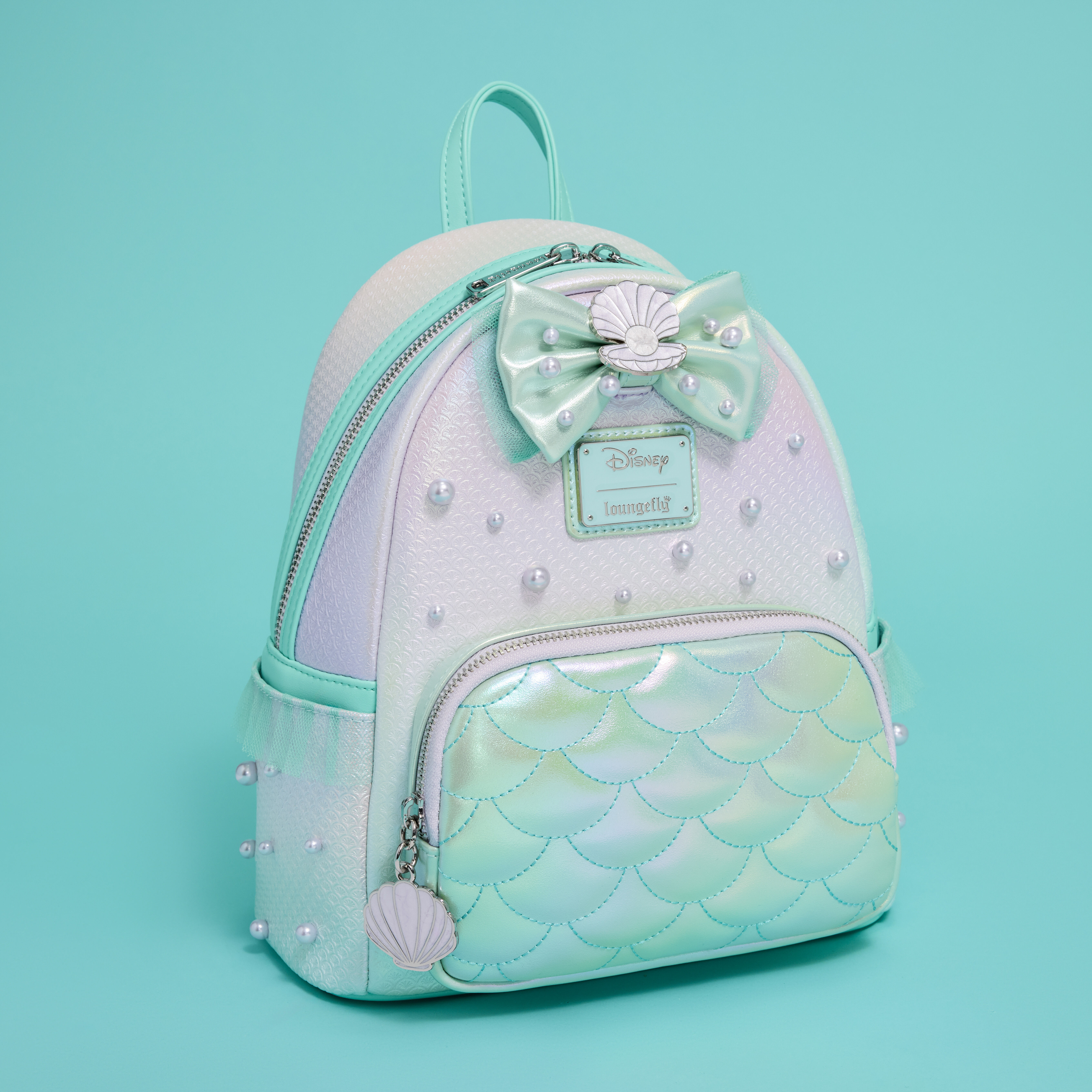 The Little Mermaid Iridescent Pearl Mini Backpack | Loungefly